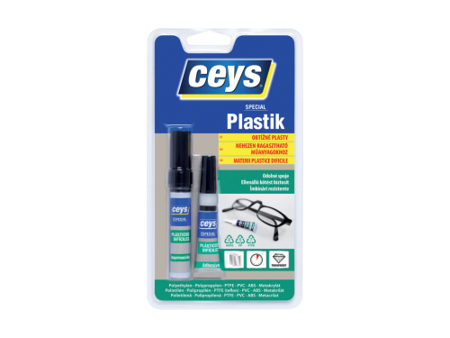 Ceys Special Plastik - Vteřinové lepidlo na plasty 3g + 4ml