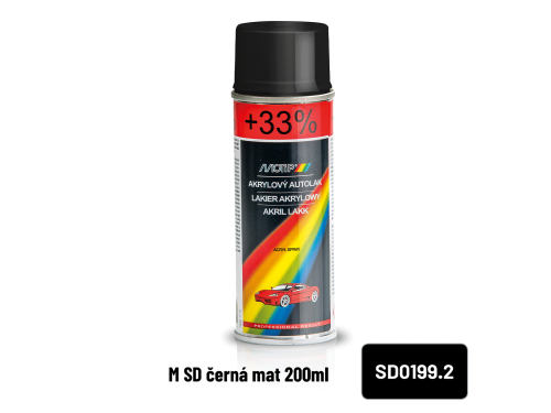 Sprej MOTIP SD0199.2 černá mat – 200 ml