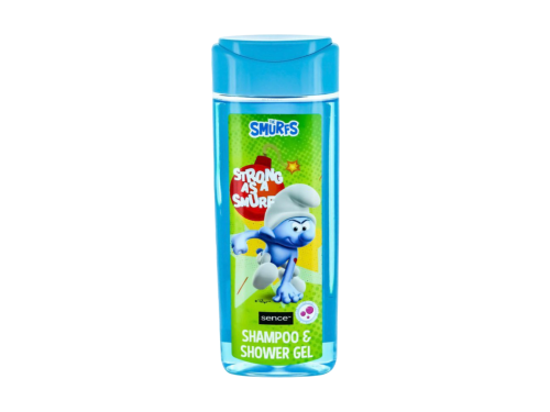 Šmoulové sprchový gel a šampon na vlasy pro děti modrý 210 ml