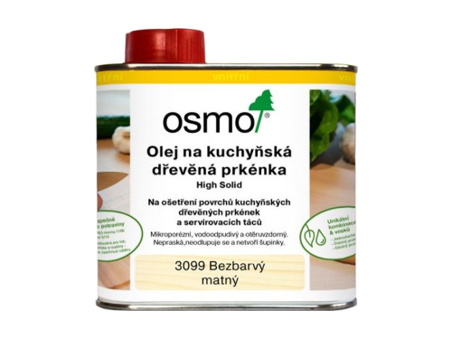 OSMO 3099 Olej na kuchyňská dřevěná prkénka bezbarvý matný 0,5 l