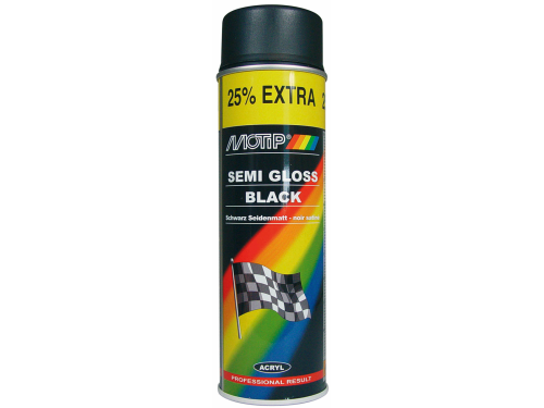 Barva ve spreji  MOTIP – černá polomatná – 500 ml