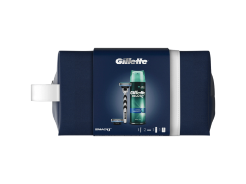 Gillette dárkové balení Mach3 - Holící strojek + náhradní hlavice 2 ks + Gel na holení Comfort 200 ml + Etue