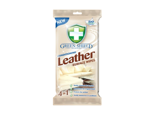 GreenShield čistící vlhčené ubrousky na kůži 50 ks