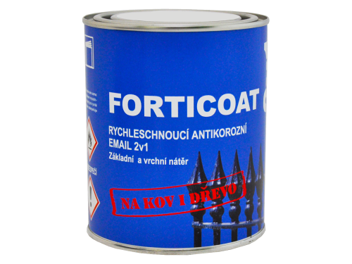 FORTICOAT Antikorozní rychleschnoucí emai 2v1 - polomat šedá RAL7016, 750 g