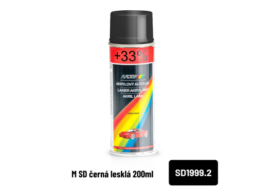 Sprej MOTIP SD1999 černá lesklá – 200 ml