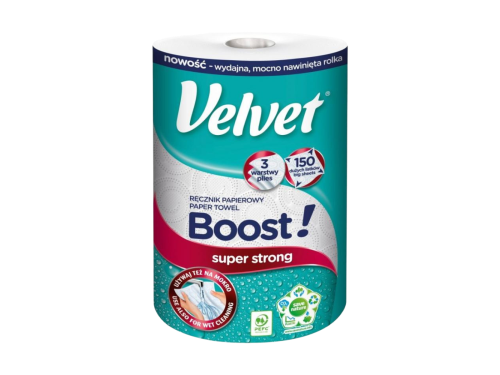 Velvet Boost papírové ručníky 3 vrstvy 150 útržků