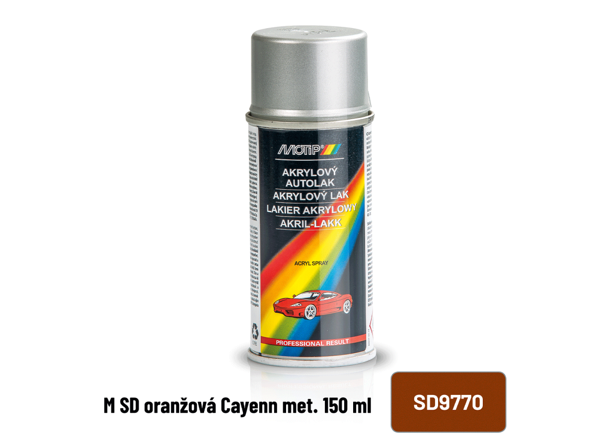 Sprej ŠKODA 9770 oranžová Cayenne metalíza – 150 ml