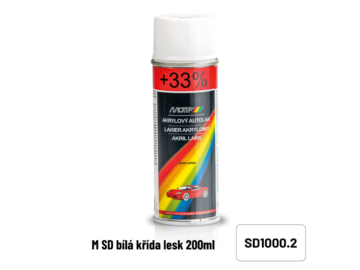 Sprej MOTIP SD1000.2 bílá lesk – 200 ml