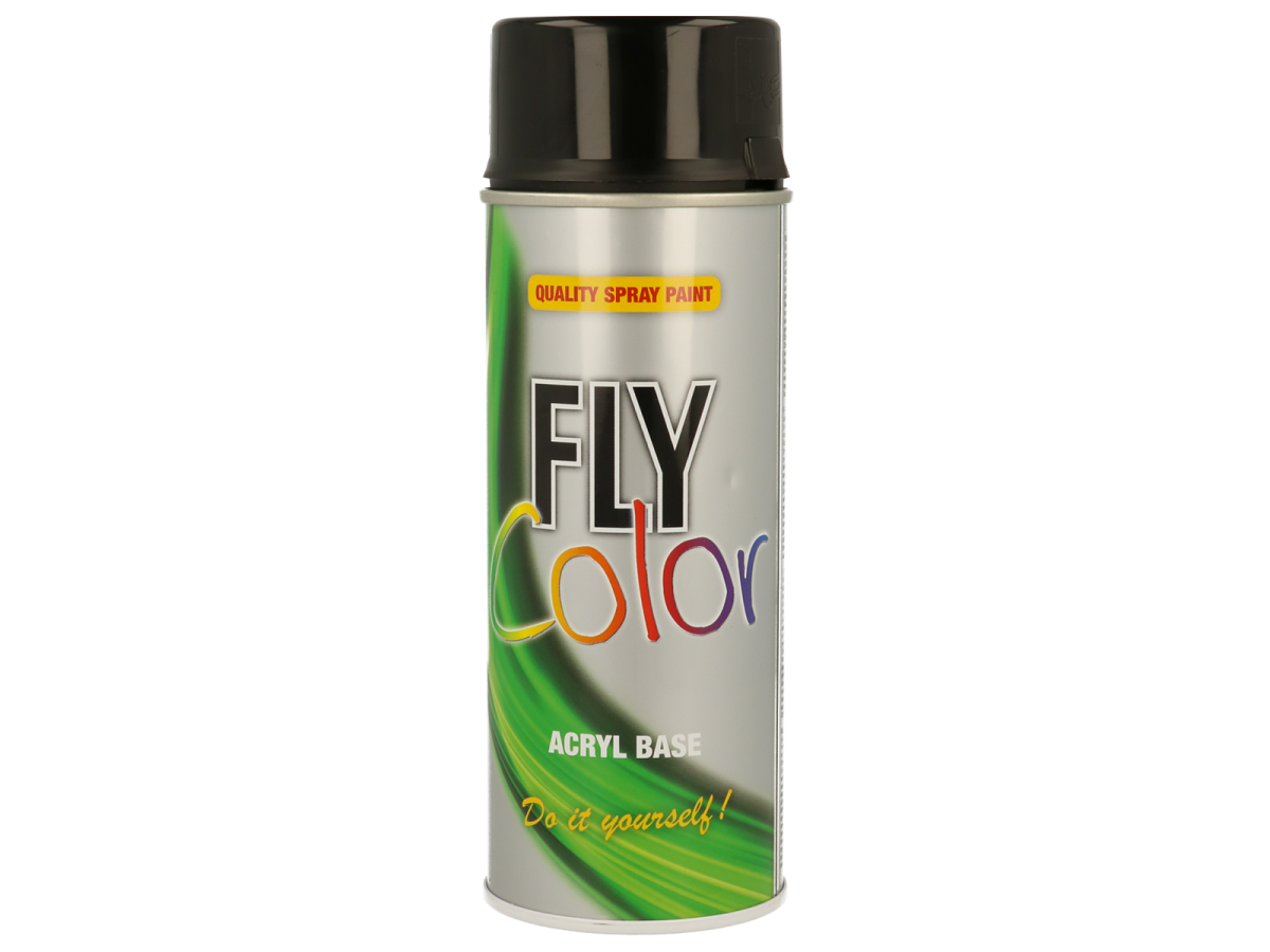 Sprej MOTIP Flycolor RAL 9005 – 400 ml