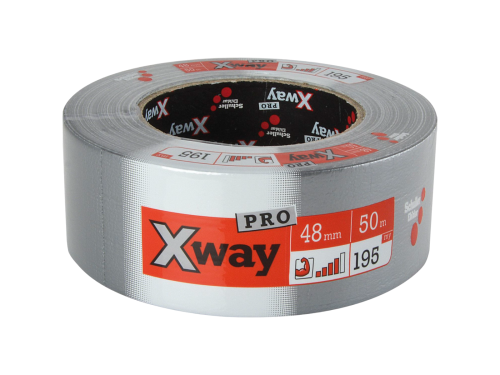Schuller Textilní páska X-WAY stříbrná 48mmx50m