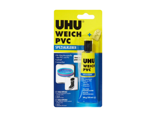 UHU Weich PVC - Lepidlo na měkké plasty se záplatou 30g